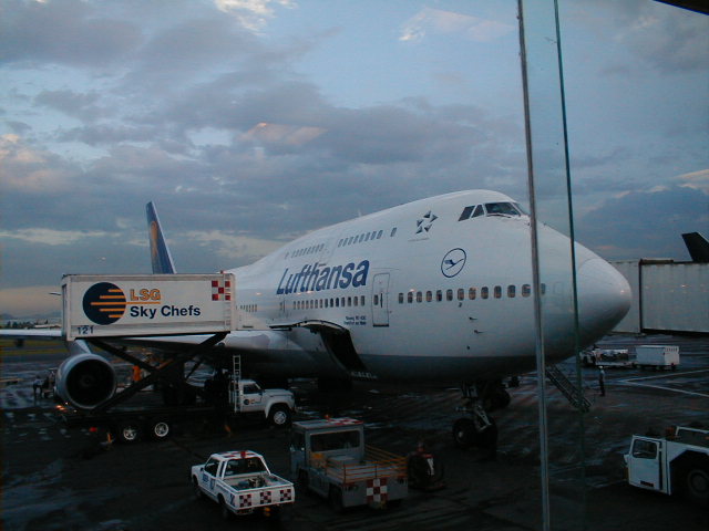 JumboJetten vi flj til Frankfurt med
